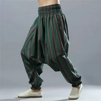 

Men Loose Pants Linen Men Baggy Pants Festival Boho Desert Trousers Casual Linen Pants Male Clothing
