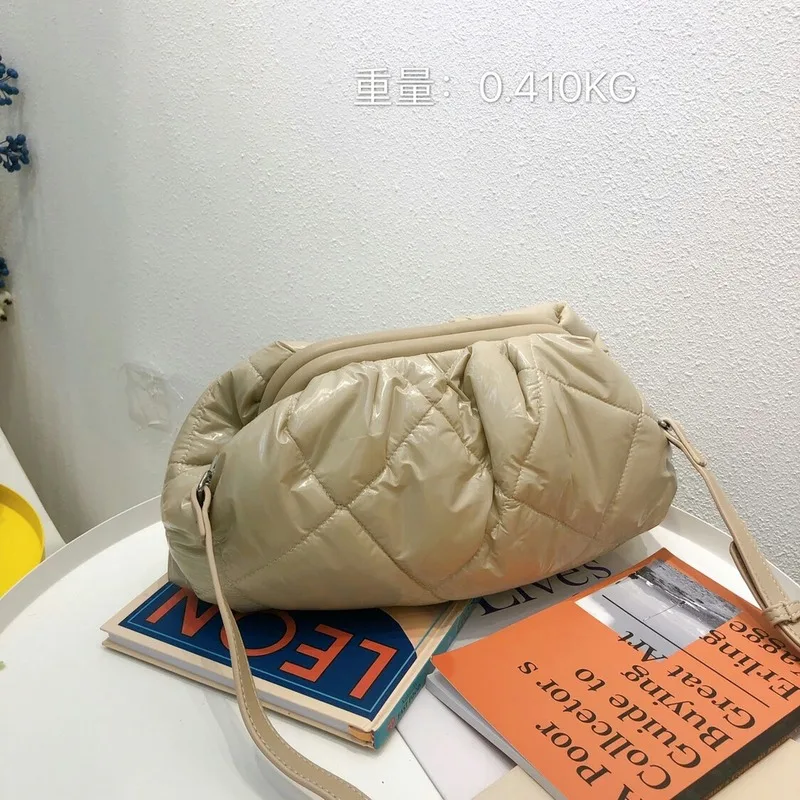 Осень и зима, клатч для вечеринки, большая сумка с рюшами на подушку, кожаная сумка, сумка на одно плечо, сумка-мессенджер, женская