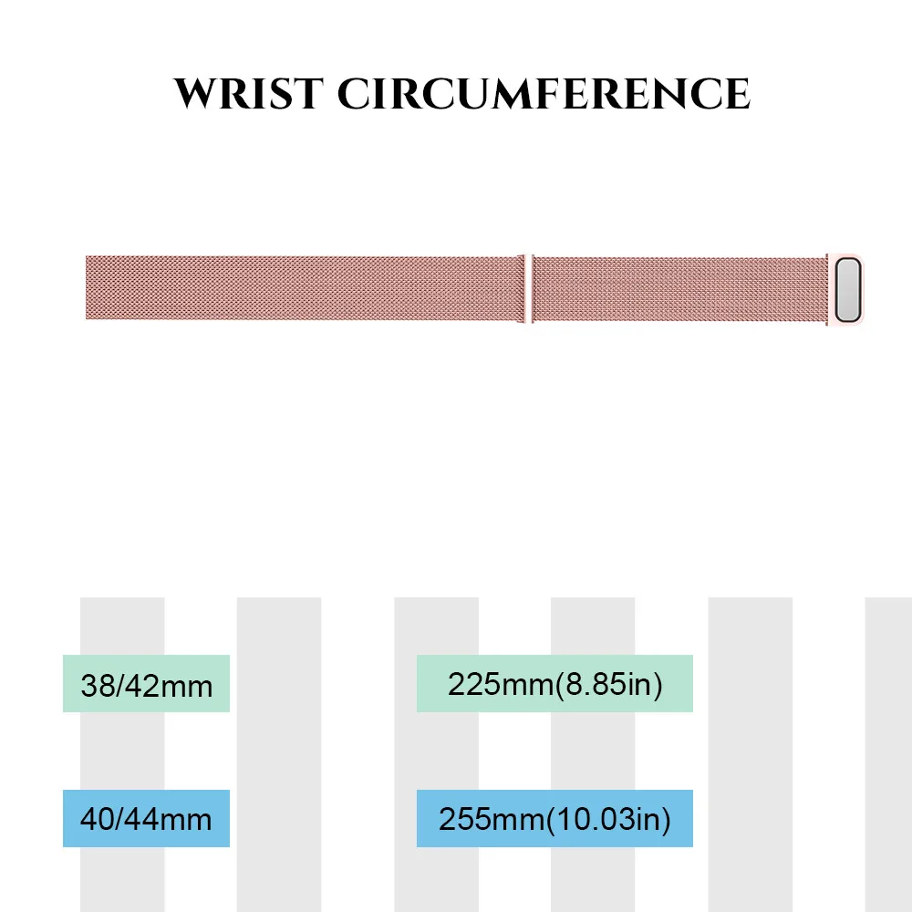 Ремешок для часов, Миланская петля, ремешок Нержавеющая сталь ремешки наручных часов для Apple Watch серии 1/2/3, 42 мм, 38 мм, версия магнитный браслет для наручных часов iWatch, для детей 4, 5, 40 мм 44 мм
