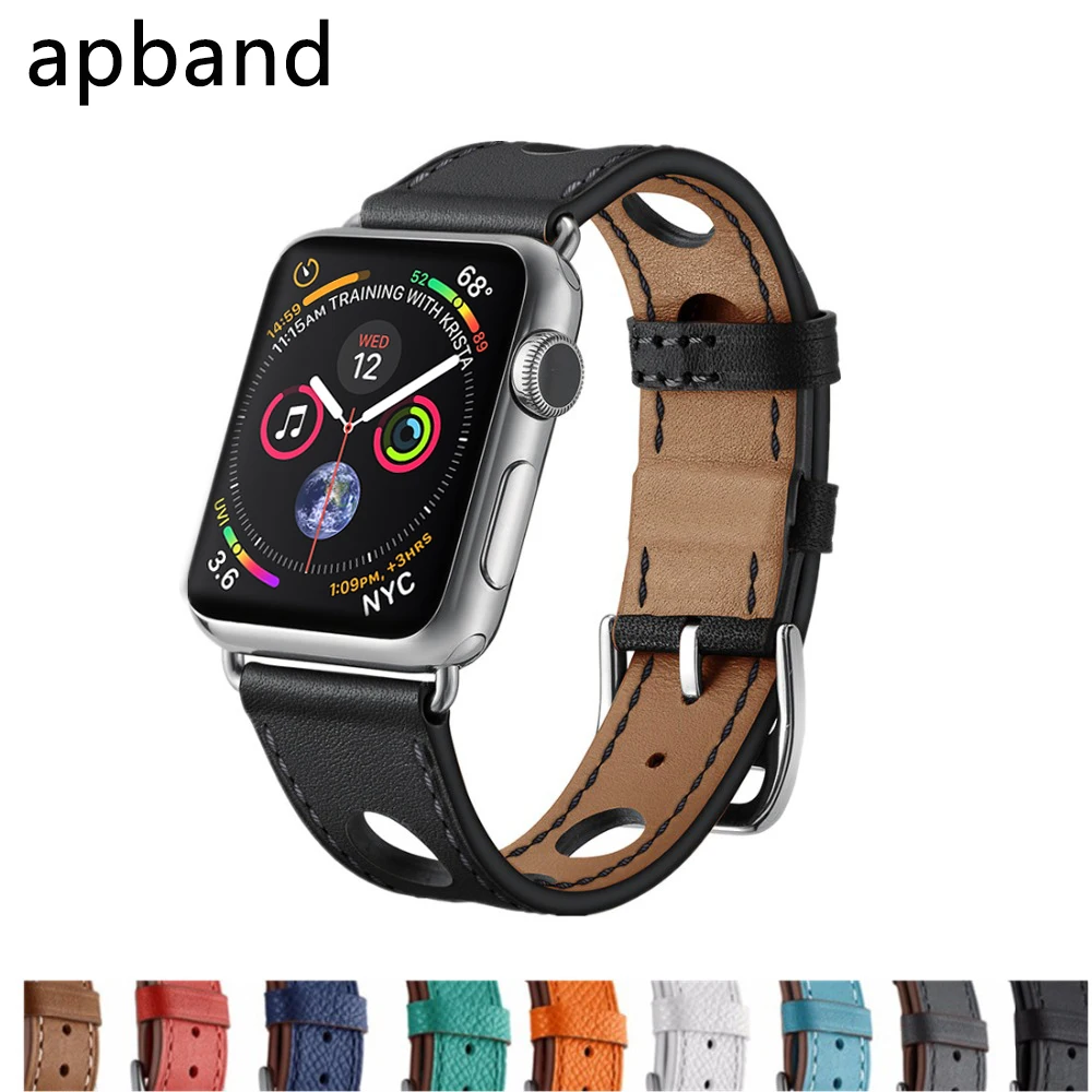 

Leather Single Tour strap For Apple Watch band apple watch 5 4 3 2 1 band 44mm 40mm iwatch band 42mm 38mm bracelet Accessories