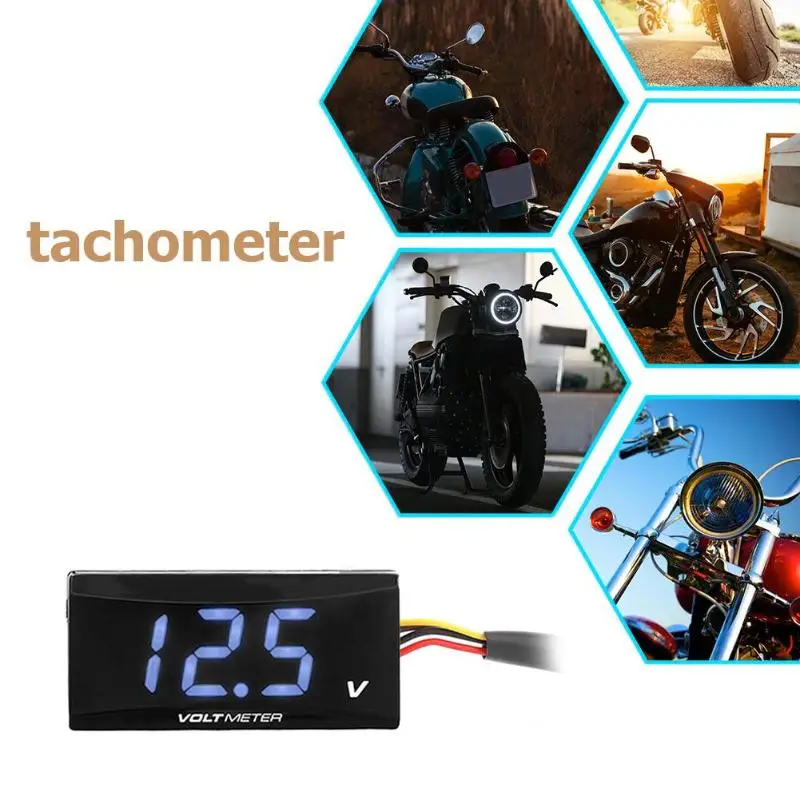 Мотоцикл мини напряжение пластик DC8.0-18.0 V Ультра-тонкий секционный практический прибор измерительный прибор светодиодный цифровой вольтметр Универсальный