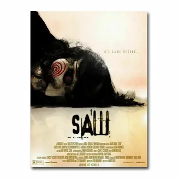 

Saw Horror Movie Silk Fabric Wall Poster Art Decor Sticker Bright