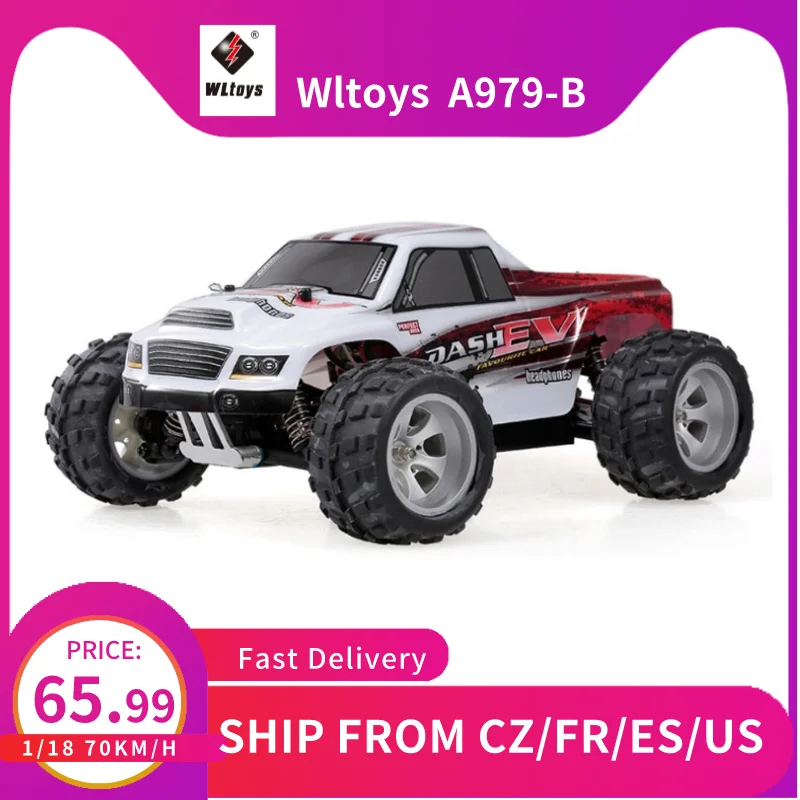 PROD 4000158029336 WLtoys RC Car A979-B 70KM/H High Speed Racing Car
1/18 2.4G 4WD Big Foot RC Crawler Kids Electric Remote Control Car
Vehicle RTR