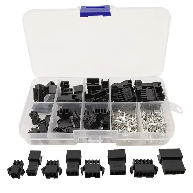 620Pcs Dupont Connecteur 2.54mm JST SM 1/2/3/4/5/6 pin Mâle Femelle Header  À Sertir Terminal Logement Connecteur Assortiment Kit, Câble Jumper Fil Pin