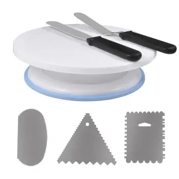 

Turntable Cake Decorating Turntable Rotating Cake Stand Baking Supplies with Decorating Sets Rotating Cake Stand