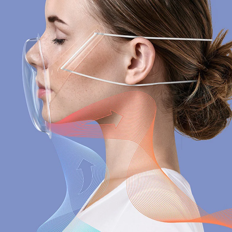 Прозрачная маска для кухни защитный Face_Mask с вытяжным шнуром многоразовые прочный