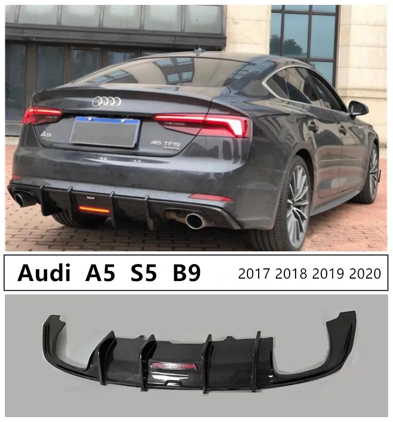 Best Offers Voor Audi A5 S5 B9 2017 2018 2019 2020 Carbon Fiber Rear Lip Spoiler Hoge Kwaliteit Bumper Diffuser Auto Accessoires Best Offers Voor Audi A5 S5 B9 2017 2018 2019 2020 Carbon Fiber Rear Lip Spoiler Hoge Kwaliteit Bumper Diffuser Auto Accessoires