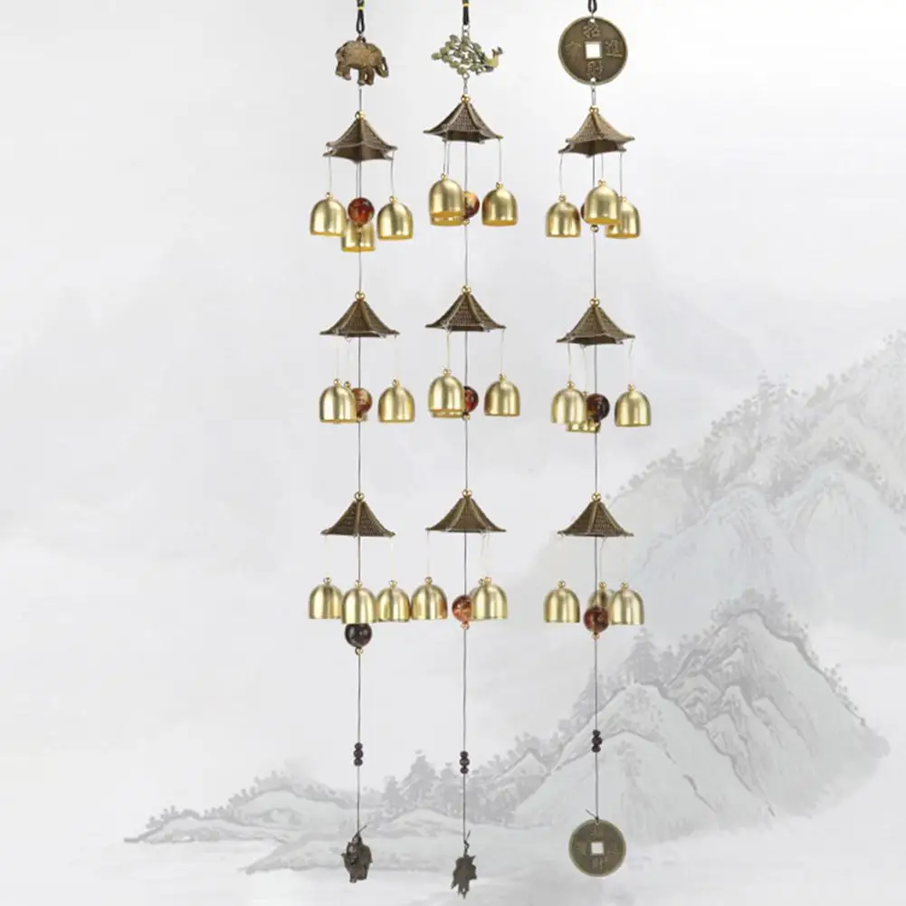 Vintage Home Decor Outdoor Garden Yard Hanging Ornament Metal Wind Chimes Antirust Bell Hanging Window Balcony Decor Accessories