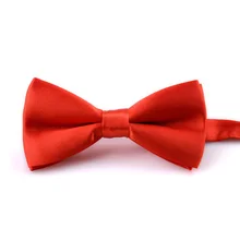 Креативный модный детский галстук-бабочка из полиэстера, Детский галстук-бабочка чистого цвета