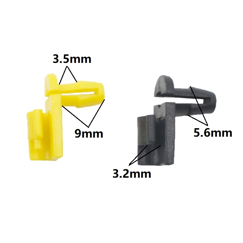 

Nylon clips fasteners car vehicle door lock rod retainer moulding clip black yellow white snaps buckle free shipping