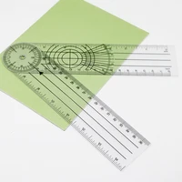 Goniometer 360 Degree Spinal Goniometer, 0-140mm Clear Plastic Angle Protractor Physical Therapy Ruler for Orthopaedics 1