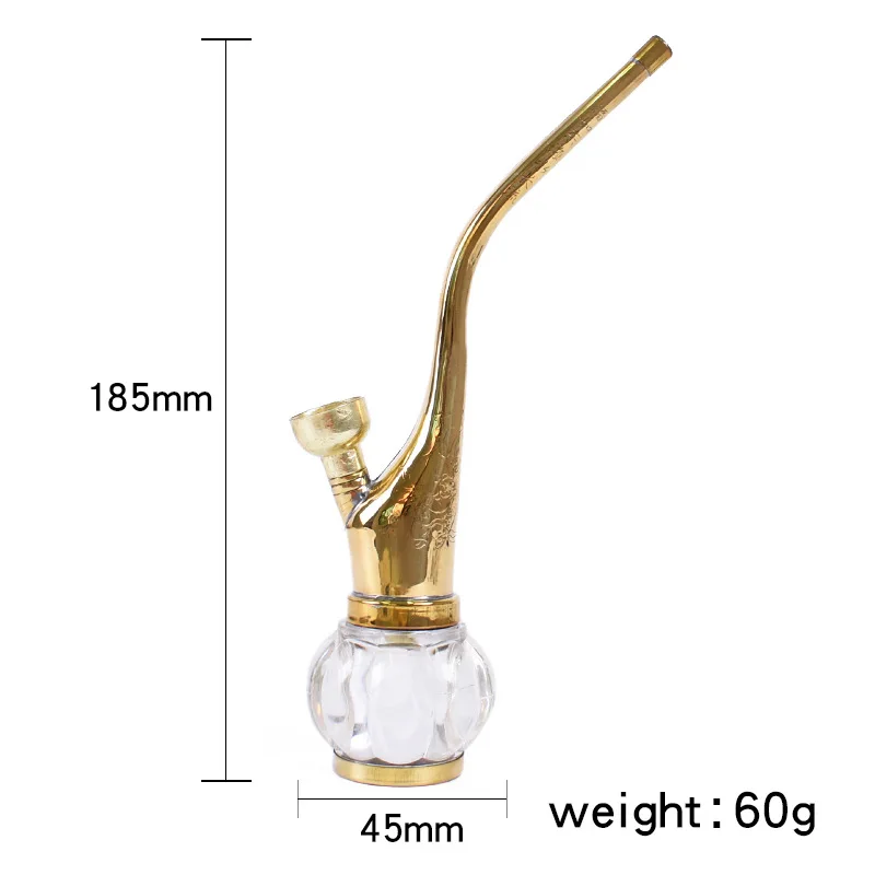 Brass Dual-use Mini Hookah Shisha Chicha Smoke Pipe Cosy Moment Cigarette Filter Tube Holder Tobacco Smoking Water Pipes