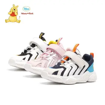 

Original Disney 3-10-year-old Breathable Sports Shoes Kids Boys Net Shoes Girls Anti-slippery Sneakers With Light Running Shoes