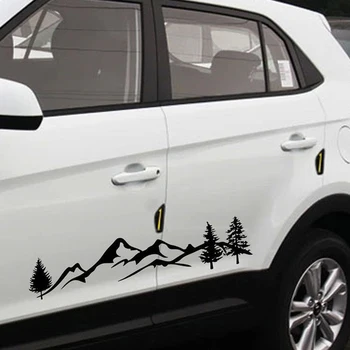 

Tree Mountain Car PET Sticker Decor Auto Decal SUV RV Camper Offroad Sticker Waterproof Auto Decoration Accessories