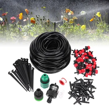 

Automatic Drip Irrigation System Complete Set Self Watering Kits Garden Irrigation Equipment, 82ft Hose for Garden, Flower Bed