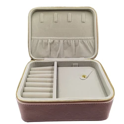 Princess Leather Pink Jewelry Box Earrings Ring Bracelet Necklace Multifunctional Storage Box Wish Gift Box