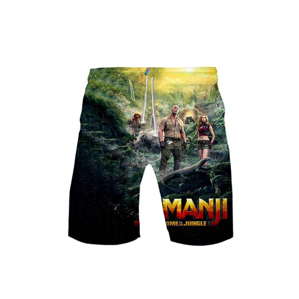 Мужские 3D шорты Jumanji, 3D шорты, лето, новые быстросохнущие мужские шорты Jumanji в стиле хип-хоп, пляжная одежда, уличная одежда