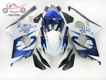 

100% fit Injection fairing kits for SUZUKI K6 GSXR 750 600 2006 2007 white blue Chinese fairings kit GSXR600 GSXR750 06 07