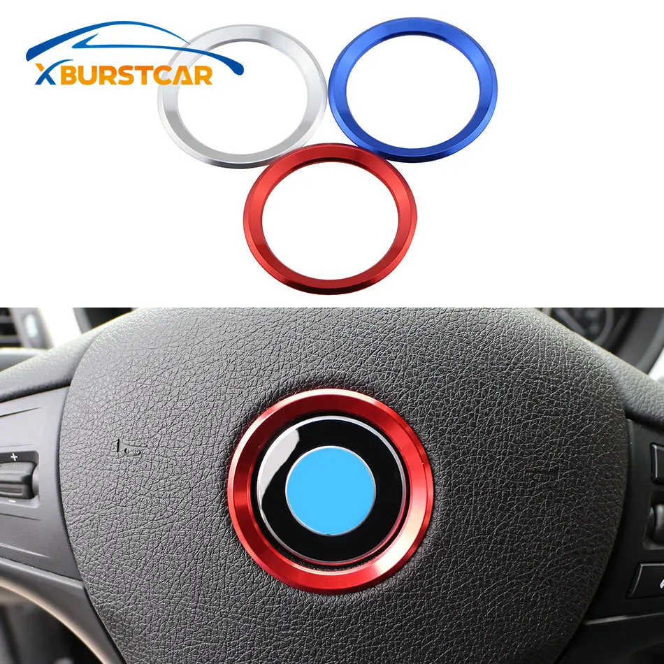 Volant de voiture Anneau Central Garniture Autocollant Adapté pour BMW 1 3 4 5 7 Série M3 M5 GT3 E81 E87 F30 34 F10 GT5 X1 X3 X5 X6