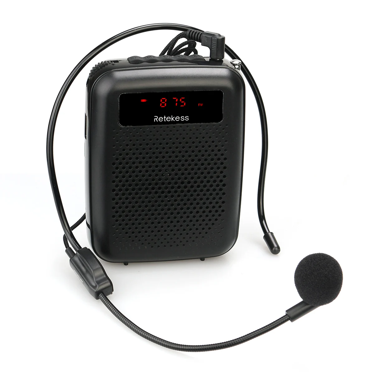 

RETEKESS PR16R Portable FM Recording Voice Amplifier Megaphone FM Radio Recorder Teacher Loudspeaker for School Meeting Training