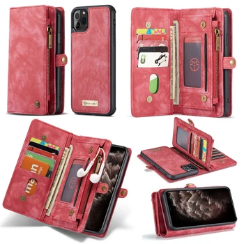 

Multi-functional Wallet Cellphone Case For iPhone X XS Max XR TPU Eco Leather Magnet Business Vintage For iPhone 11 Pro Max