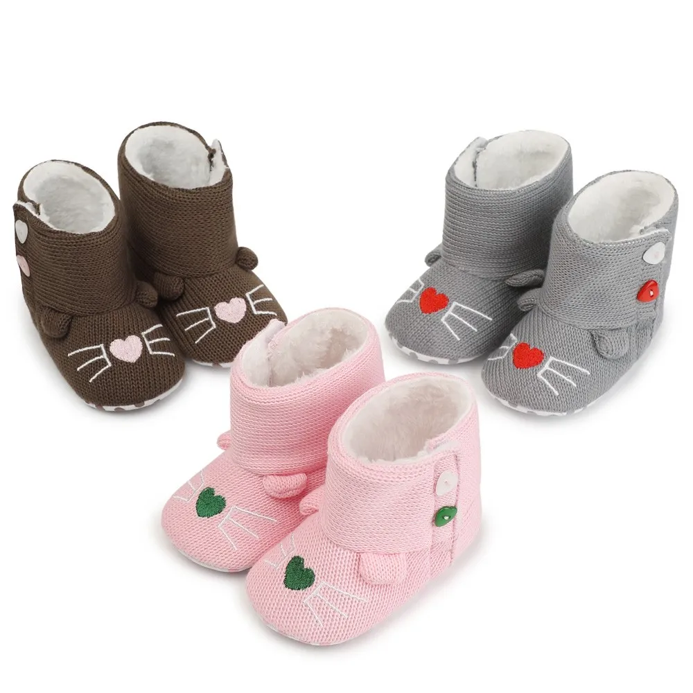 Г., новые удобные модные теплые зимние ботинки с рисунком для новорожденных девочек с мягкой подошвой 830