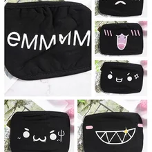 1 шт. 32 Стиль Мультфильм Смешные зубы письмо маска унисекс черный хлопок половина рот Маска анти-бактериальные пыли зимние теплые милые маски для лица