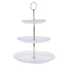 Круглый три яруса стойка-витрина для тортов Европейский Стиль Круглый торт десертная стойка для рождественской вечеринки на день рождения