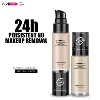 

Drop ship MYG Liquid Foundation nude makeup Concealer Foundation 24hours long-lasting Moisturizer Oil-control Foundation cream