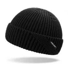 Осенняя и зимняя шапка унисекс, теплая шерстяная вязаная шапка для мужчин, для отдыха, переносная шапка с черепом, Женские Ретро шапочки, зимняя шапка, женская шапка