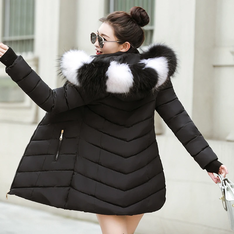 Зимняя куртка женская новая Парка женская пальто с капюшоном Женская куртка толстая подкладка с хлопковой подбивкой зимние женские пальто