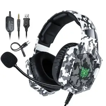 

Gaming Headset Over Ear Wired Headphone with Microphone LED Lights Bass Surround for PS4/XBox One/Nintendo Switch Games