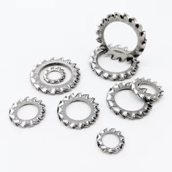 

10/50pcs M2.5 M3 M4 M5 M6 M8 M10 M12 M14 M16 304 Stainless Steel External Toothed Serrated Lock Washer Shakeproof Star Gasket
