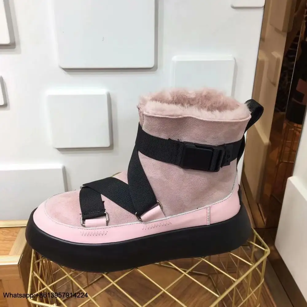 Donna/женские ботинки; Scarpe; женская обувь из флока; chaussures femme; Плюшевые ботинки на платформе; теплые женские зимние ботинки без застежки