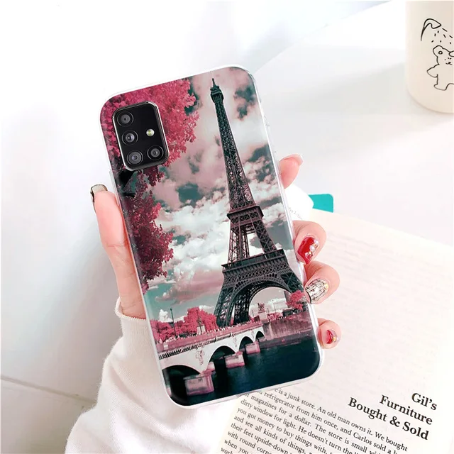 For Samsung A32 Case For Samsung Galaxy A12 A21S A52 A72 A51 A71 Flamingo Soft TPU Silicone 4G 5G A325F A326B Back Cover Fundas J082