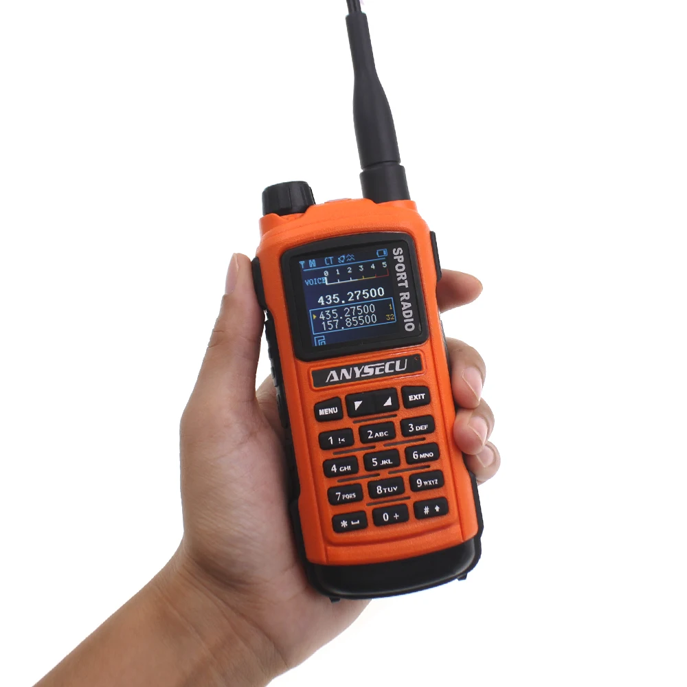 Anysecu AC-580 Bluetooth Walkie Talkie профессиональное Спортивное радио VHF 136-174MHz UHF 400-520MHz 5W радиостанция GP8800