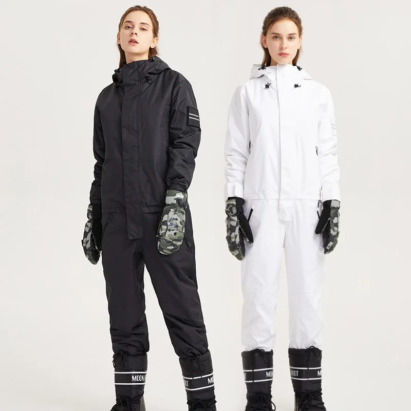 Mono Blanco para adultos para hombre y mujer, traje de esquí impermeable,  transpirable y extraíble - AliExpress
