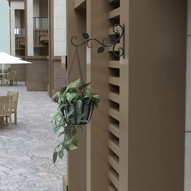 Európai Stílusú Fal Függő Virágcserép Tartó Tartóhorog Vasaló Növények Erkély Otthoni Dekoráció - Image 3