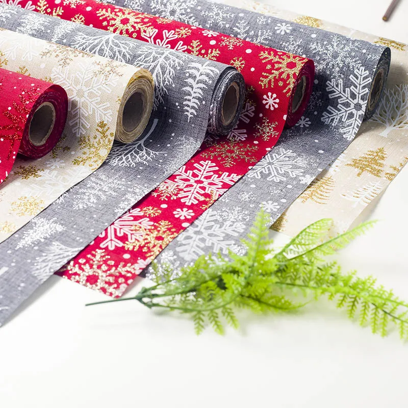 

1pcs Christmas Table Runner For Home Party Wedding Christmas Decoration Christmas tree snowflake Printed Table Runners
