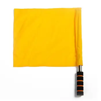 

White Yellow Issuing Flag Referee Flag Team Sports Football Supplies