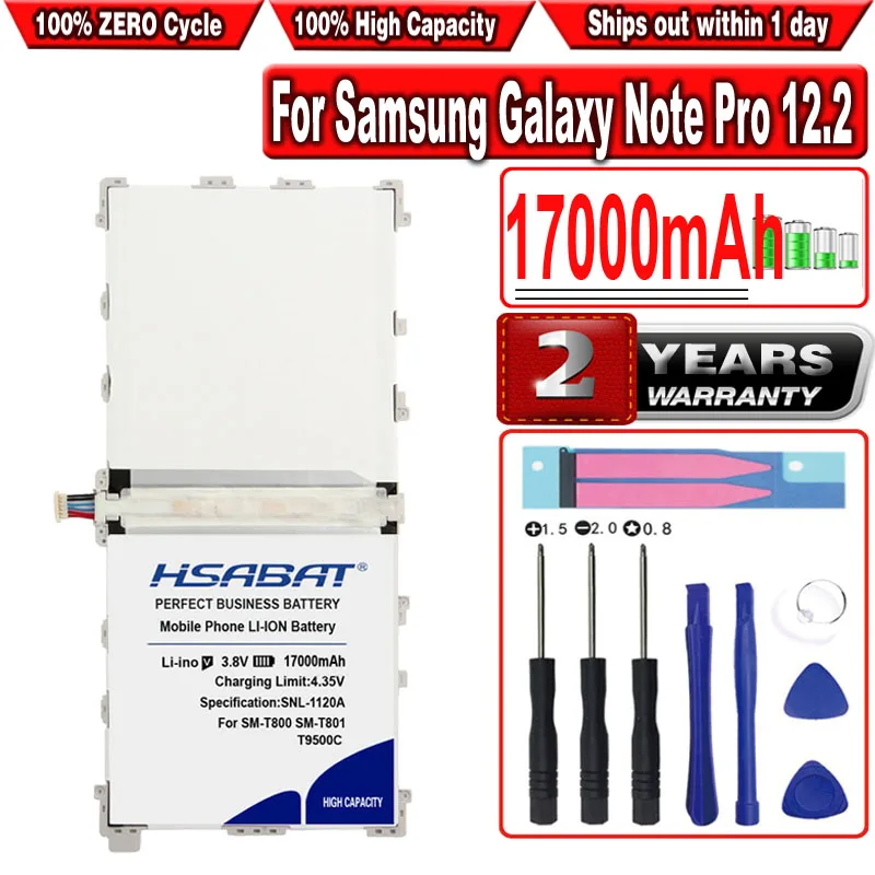 Аккумулятор HSABAT 17000 мА · ч для Samsung Galaxy Note Pro 12 2 SM P900 P901 P905 T9500C T9500E T9500U T9500K | Мобильные
