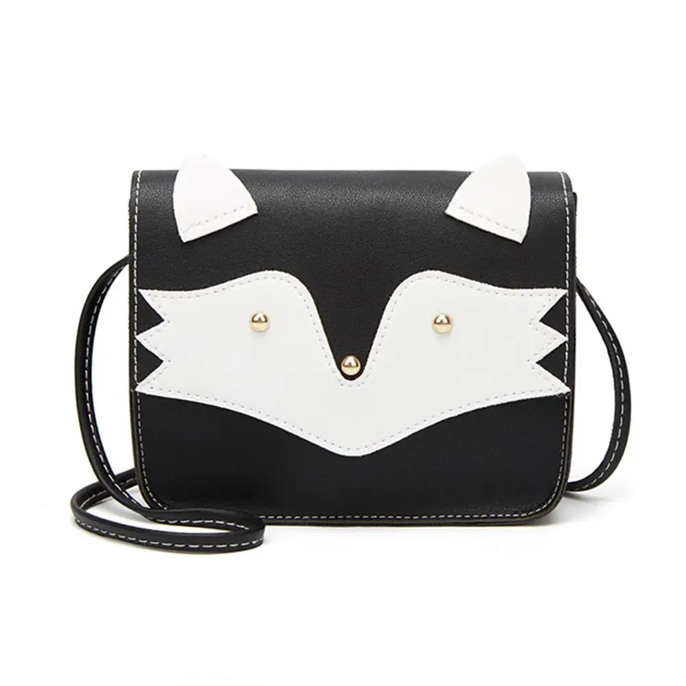 

Women PU Leather Flap Crossbody Bag Cute Cartoon Cat Mini Girls Small Casual Square Shoulder Messenger Bags bolsa feminina Mujer