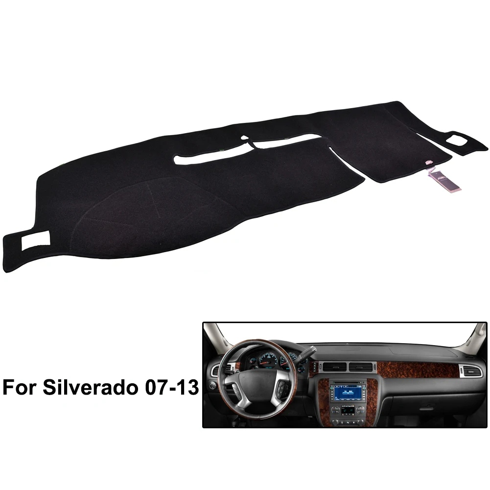 Для Chevrolet Silverado 1500 Suburban Avalanche Sierra 1500 2007-2013 Накладка на приборную панель коврик для приборной панели серый черный