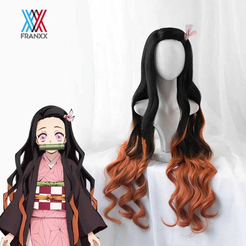 

Anime Demon Slayer: Kimetsu no Yaiba Wigs Cosplay Costume Kamado Nezuko Wig Kamado Tanjirou Synthetic Hair Wigs Girls Boys Wig