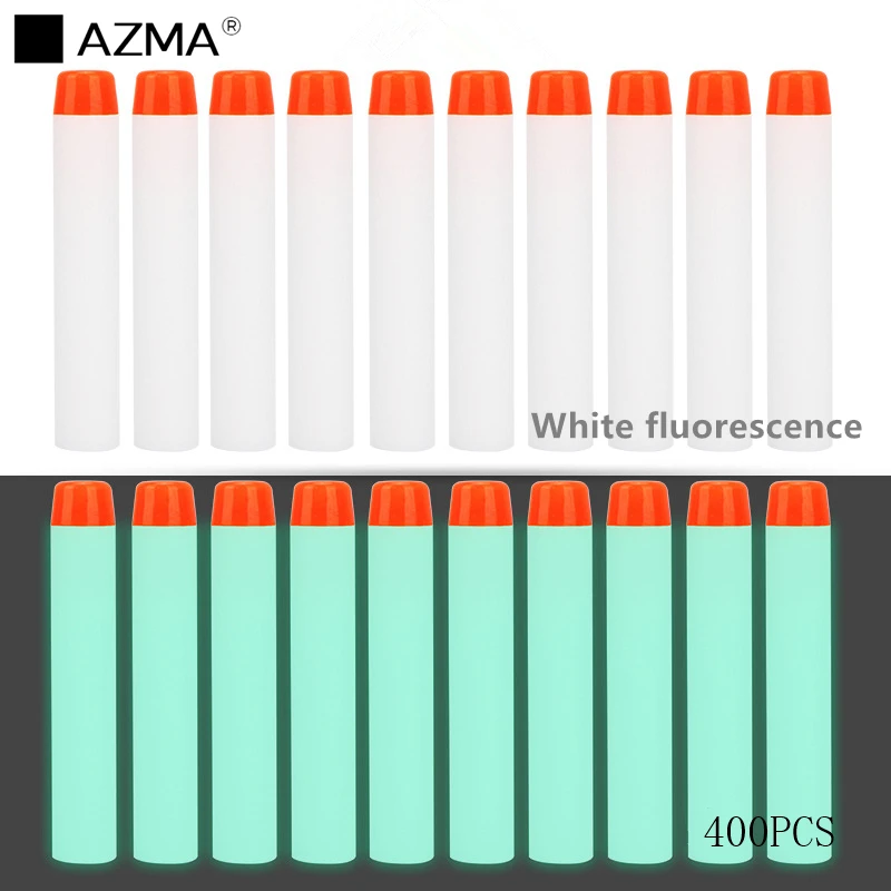 AZMA 400PCS For Nerf Bullets Soft Hollow Hole Head 7.2cm EVA Darts Toy Gun Bullets for Nerf Series Toys gun Model for Kids Gift - Цвет: 400pcs