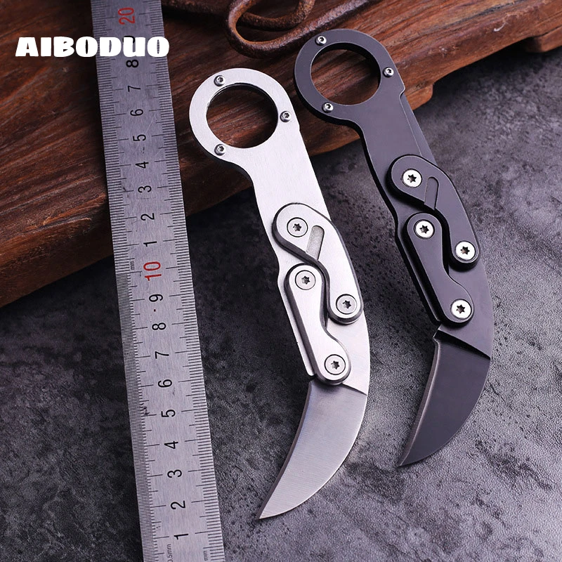 Мини стальные ножи AIBODUO охотничий нож CS GO для шеи кемпинга походов самообороны