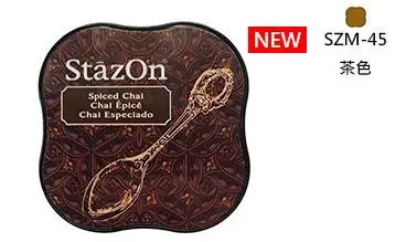 TSUKINEKO чернильные подушечки Stazon мини Быстрая сухая масляная основа чернильная подушечка Япония - Цвет: SZM-45