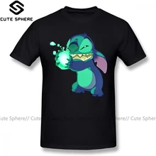 Лило Ститч футболка Пляжная с коротким рукавом Футболка забавная мужская с принтом большая хлопковая футболка