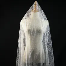 Глазированный 1Y/Лот Серебро бронзовая блестящие сеточные швейной блесток ткань для свадебного украшения для самодельного изготовления материал TX1450