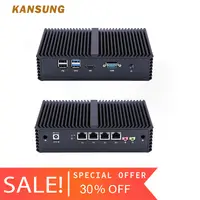 KANSUNG Core i5-4200Y AES-NI Minipc неттоп тонкий клиент 4 Lan Ordinateur безвентиляторная теплоизоляционная перегородка Windows 10 Pfsense Mini PC